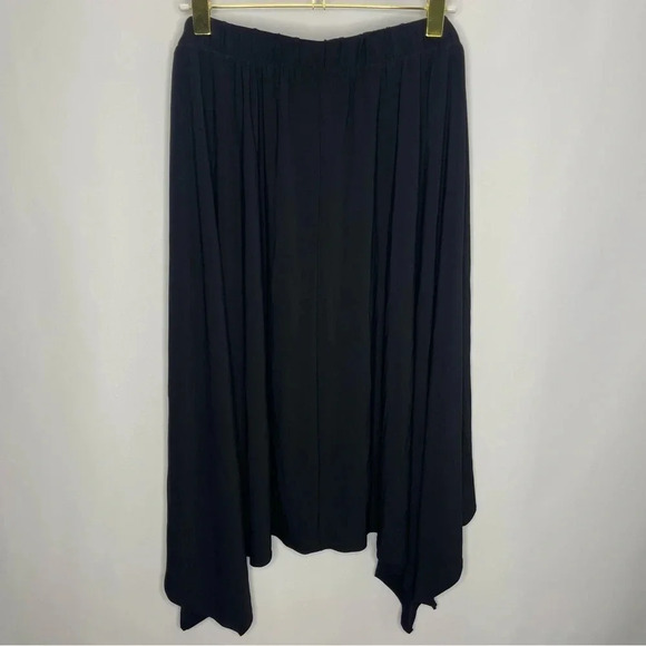 Lane Bryant Skirt Black Shark Bite Elastic Waist Pull on - Picture 1 of 4